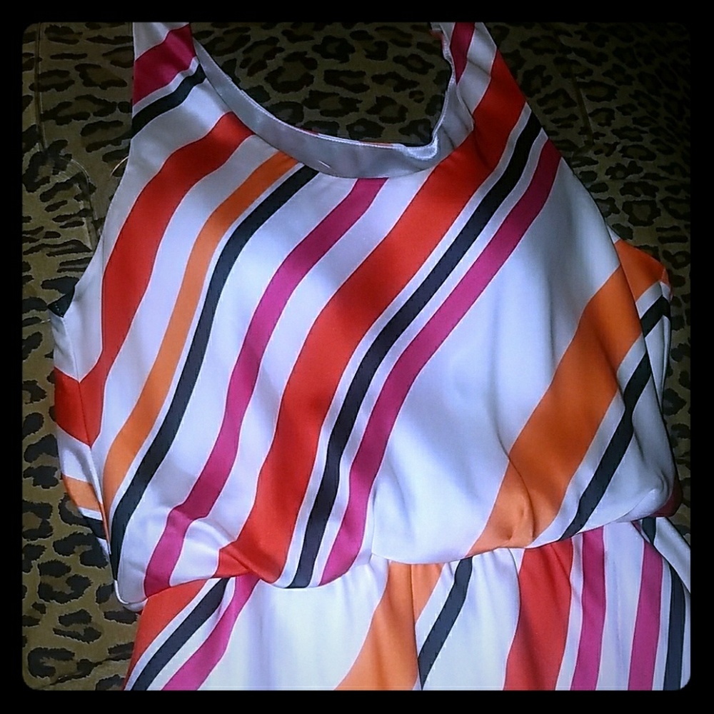 Express silky striped high-low tank dress - Picture 5 of 9